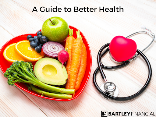 A bowl of fruit in the shape of a heart, next to a stethoscope.